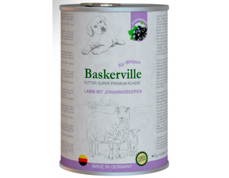 Вологий корм Baskerville Super Premium Lamm Mit Johannisbeeren для цуценят, ягня і смородина, 400 г