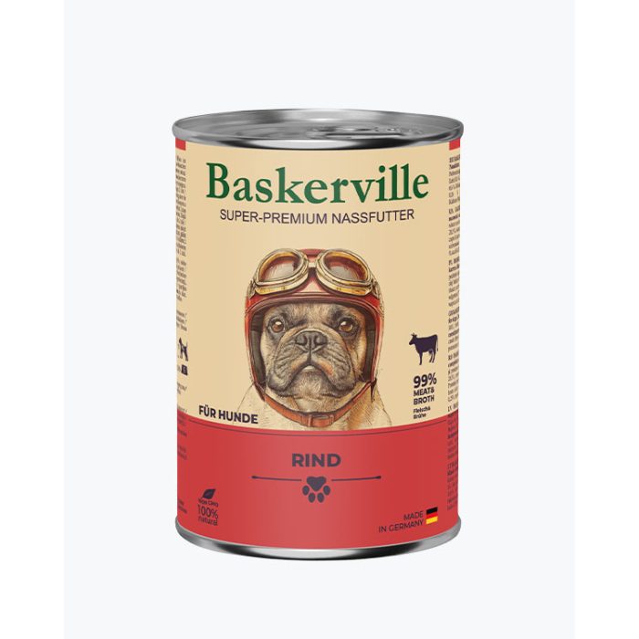 Вологий корм для собак Baskerville Яловичина, 800 г