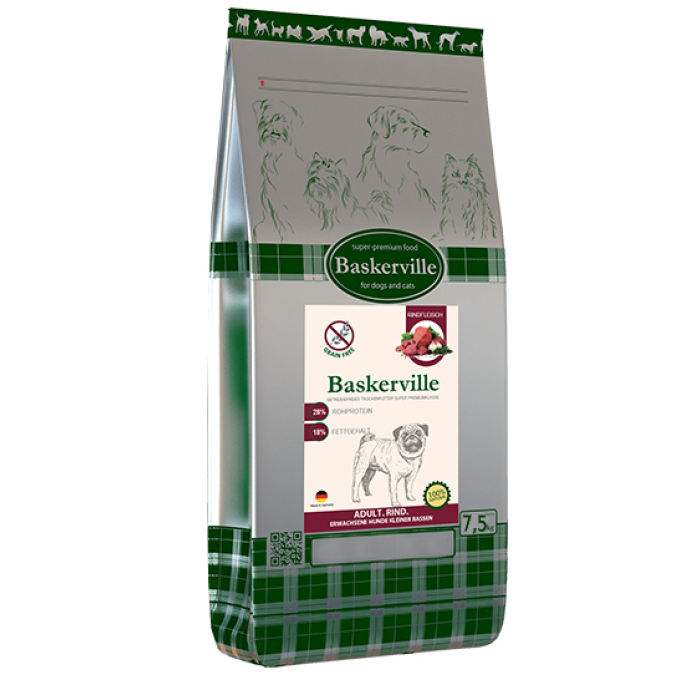 Сухой корм Baskerville HF Adult Rind Getreidefrei Kleine Rassen для взрослых собак мелких пород, 20 кг