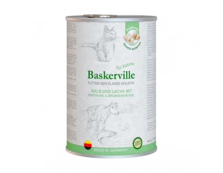 Вологий корм Baskerville Holistic Kalb und Lachs для котів, телятина і лосось, 400 г