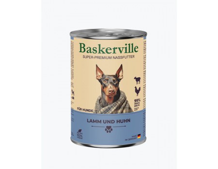 Вологий корм для собак Baskerville Ягня та півень, 800 г