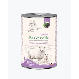 Вологий корм для цуценят Baskerville Ягня та смородина, 400 г..