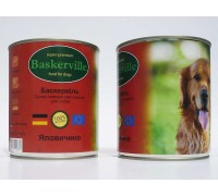 Вологий корм Baskerville для собак, яловичина 800 г..