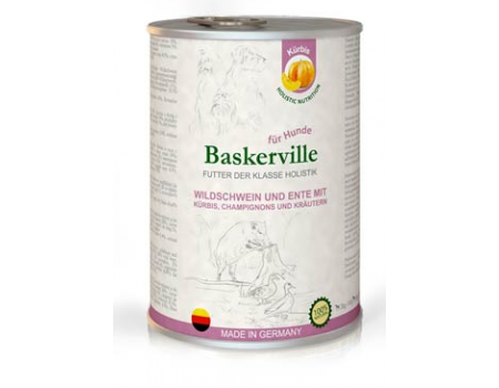Влажный корм Baskerville Holistic Rind und Lachs для собак, утка и кабан с тыквой и зеленью, 800 г