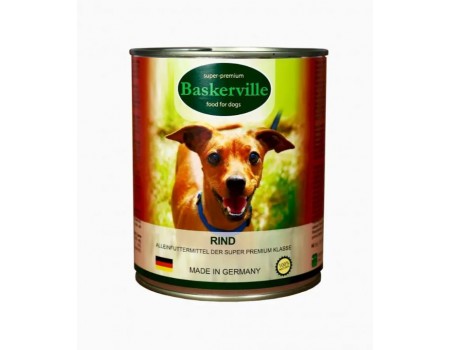 Влажный корм Baskerville для собак, говядина 800 г