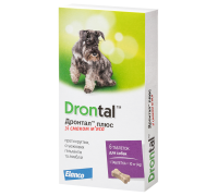 Elanco (Bayer) Дронтал ПЛЮС со вкусом МЯСА,  цена за 1 табл...