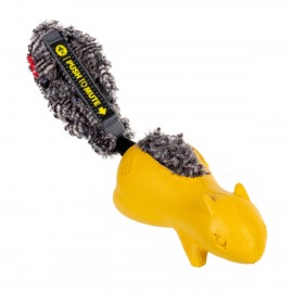 Игрушка для собак Белка с отключаемой пищалкой, желтый GiGwi Push to m..