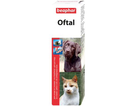Beaphar Oftal Раствор для очищения глаз собак и кошек,  50 мл