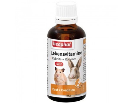Beaphar Lebensvitamine - кормовая добавка Бифар для грызунов и кроликов, 50 мл
