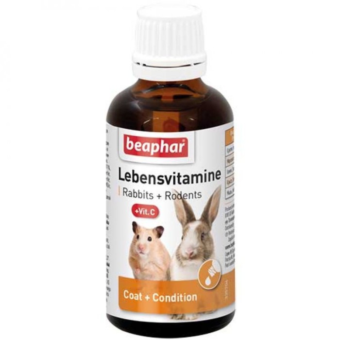 Beaphar Lebensvitamine - кормовая добавка Бифар для грызунов и кроликов, 50 мл