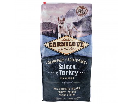 Carnilove Puppy Salmon & Turkey с лососем и индейкой для щенков 12кг