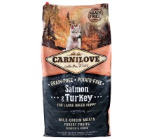 Сухой корм Carnilove Salmon & Turkey, для щенков больших пород, с лосо..