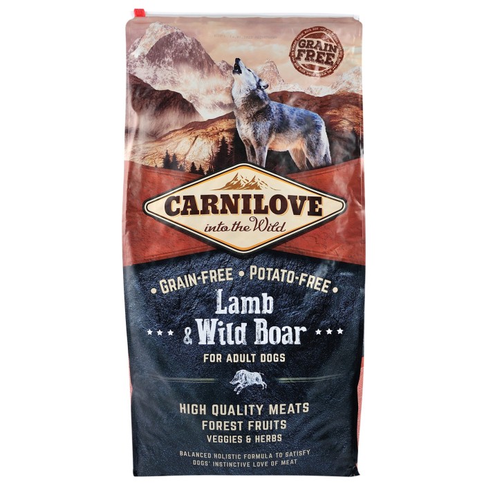 Сухий корм Carnilove Lamb and Wild Boar, для дорослих собак усіх порід, з ягнятиною та диким кабаном, 12 кг
