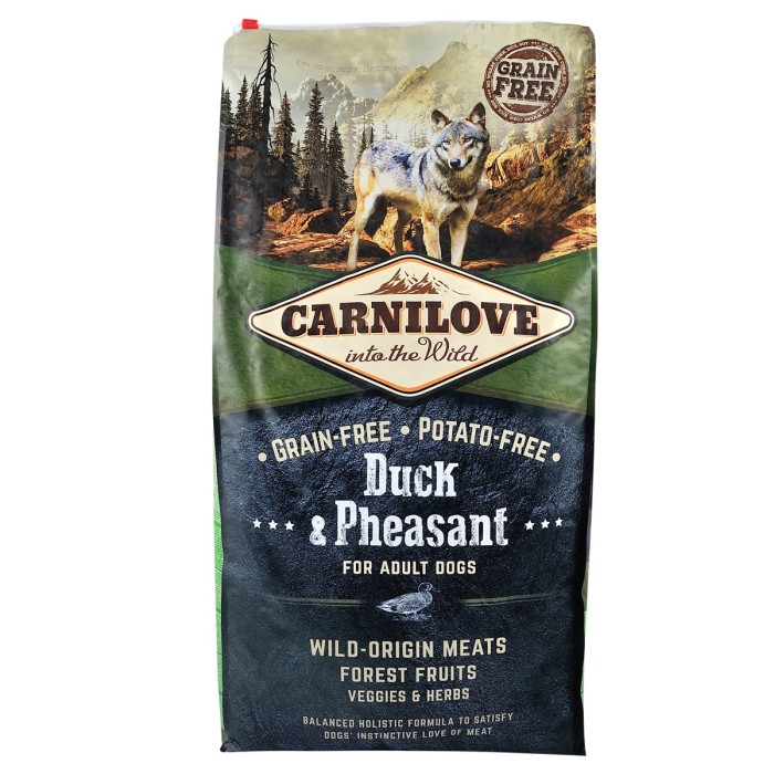 Сухий корм Carnilove Duck and Pheasant, для дорослих собак усіх порід, з качкою та фазаном, 12 кг