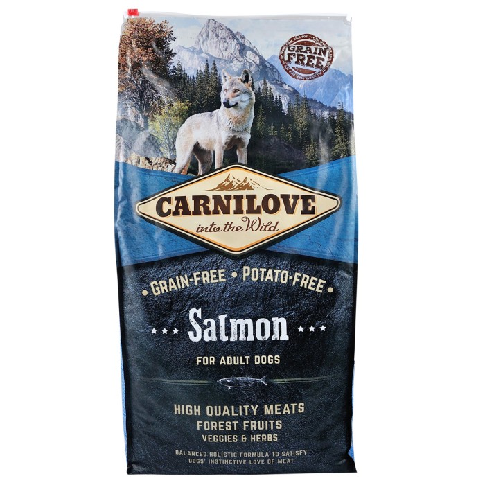 Сухой корм Carnilove Salmon, для взрослых собак всех пород, с лососем, 12 кг