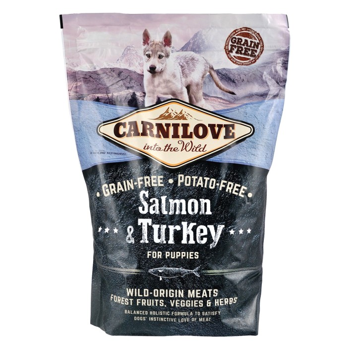 Сухой корм Carnilove Salmon and Turkey, для щенка всех пород, с лососем и индейкой, 1,5 кг
