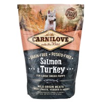Сухой корм Carnilove Salmon & Turkey, для щенков больших пород, с лососем и индейкой, 1,5 кг