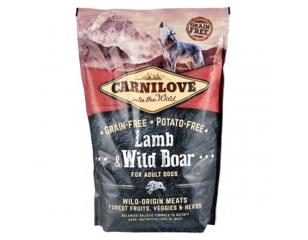 Carnilove Adult Lamb & WildBoar з ягнятком і диким кабаном 1,5 кг
