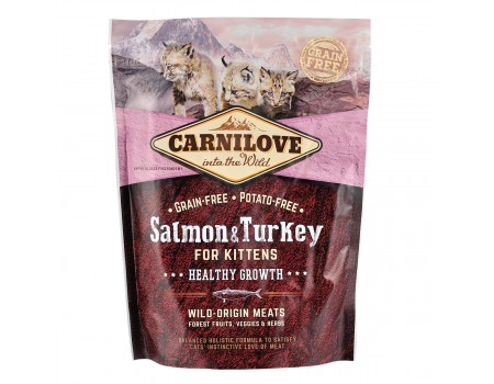 Carnilove Cat Salmon & Turkey Kitten с лососем и индейкой для котят 400г