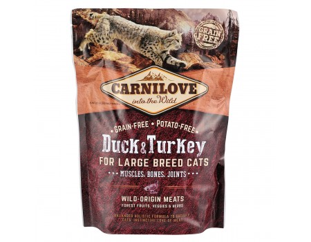 Carnilove Cat Adult Large Duck & Turkey з качкою та індичкою для дорослих великих кішок 400г