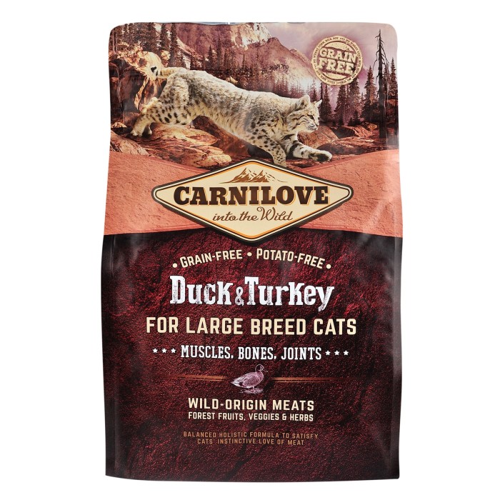 Корм сухий Carnilove Duck & Turkey, для дорослих котів великих порід, з качкою та індичкою, 6 кг