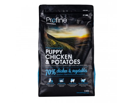 Profine (Профайн) Puppy CHICKEN & POTATOES - сухой корм для щенков и молодых собак с курицей и картофелем 3кг
