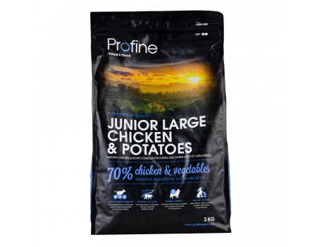 Profine (Профайн) Junior Large Breed Chicken & Potatoes - сухой корм для молодых собак крупных пород с курицей и картофелем 3кг