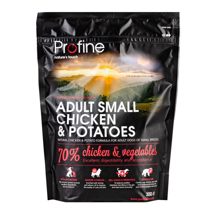 Profine (Профайн) Adult Small Breed Chicken & Potatoes - сухой корм для взрослых собак мини пород с курицей и картофелем 300г