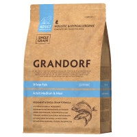 Grandorf White Fish and Rice Adult Medium Maxi - Грандорф Сухой корм для взрослых собак Белая рыба и рис 3 КГ 