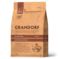 Grandorf DUCK&TURKEY MEDIUM&MAXI - Грандорф сенситив утка/индейка  для собак, 3кг
