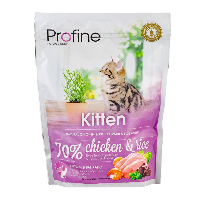 Profine KITTEN корм з натуральним курячим м'ясом та рисом для кошенят 300г