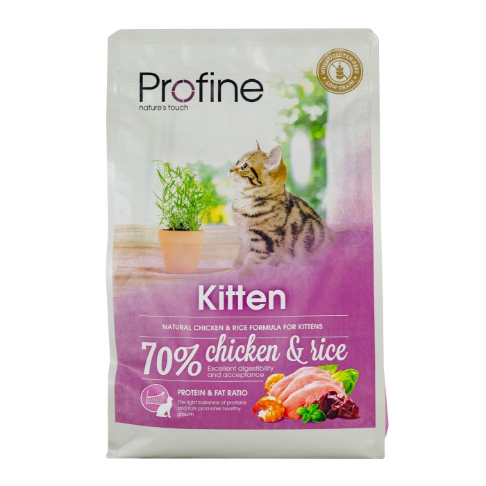Profine KITTEN корм с натуральным  куриным  мясом и рисом для котят 2кг
