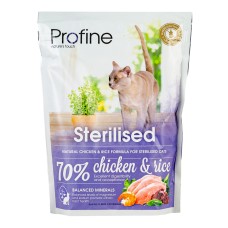 Profine Cat STERILISED корм з натуральним курячим м'ясом та рисом для стерилізованих та кастрованих кішок та котів 300г