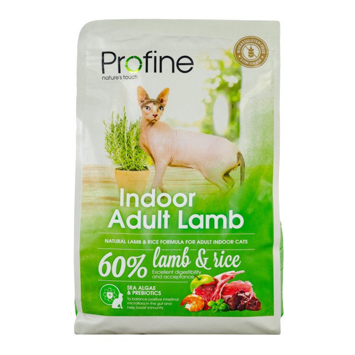 Profine INDOOR корм с натуральным  куриным мясом  и рисом  для кошек, содержащихся в помещении 2кг