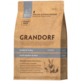 Grandorf Rabbit & Turkey Adult Medium Maxi - Грандорф Сухий корм для с..