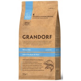 Grandorf White Fish  Adult Medium Maxi - Грандорф Сухой корм для взрослых собак Белая рыба 10 КГ