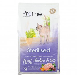 Profine Cat STERILISED корм с натуральным куриным мясом и рисом для ст..