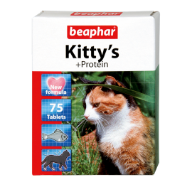 Beaphar Кормовая добавка Kitty's + Protein с протеином для кошек 75 та..