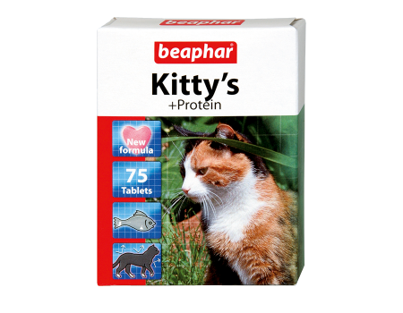 Beaphar Кормова добавка Kitty's + Protein із протеїном для кішок 75 таб.