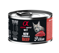 Повнораціонний вологий корм Alpha Spirit Beef, для дорослих котів, яло..