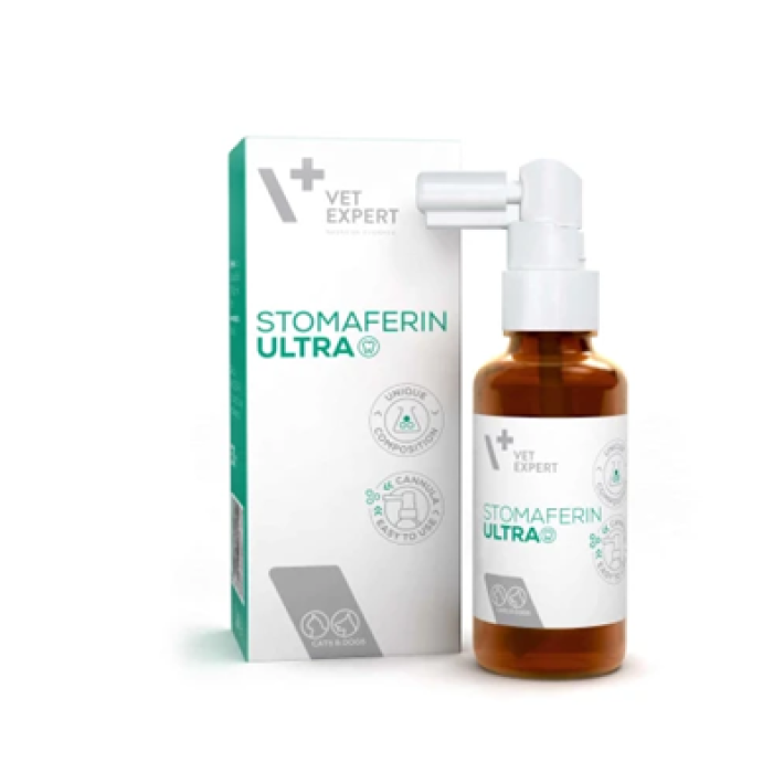 Гель Vet Expert Stomaferin Ultra для підтримання здоров'я ротової порожнини у котів і собак, 30 мл