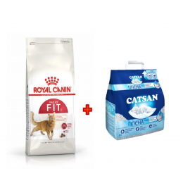 Акция Сухой корм для кошек Royal Canin FIT32 4 кг + Наполнитель для ту..