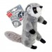 Игрушка для собак Шкурка енота с бутылкой пищалкой GiGwi Catch & fetch, искусственный мех, пластик, 51 см  - фото 2