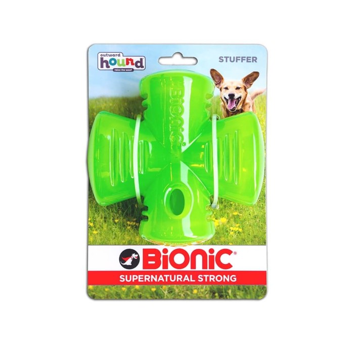 Bionic Opaque Stuffer Игрушка для собак Бионик Опак Стаффер для лакомства зеленый, 12,5х12,5х6.8 см