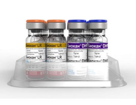Вакцина для собак Биокан DHPPI+LR, против собачьей чумы, инфекционного гепатита и ларинготрахеита, парвовироза, парагриппа, 