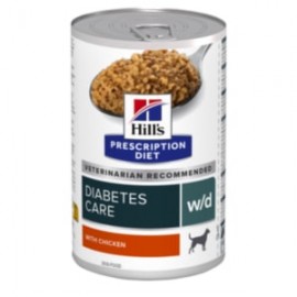 Влажный корм для собак Hill’s PRESCRIPTION DIET w/d Diabetes Care при сахарном диабете, с курицей, консерва, 370г