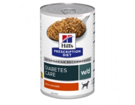 Вологий корм для собак Hill’s PRESCRIPTION DIET w/d Diabetes Care при цукровому діабеті, з куркою, консерва, 370 г