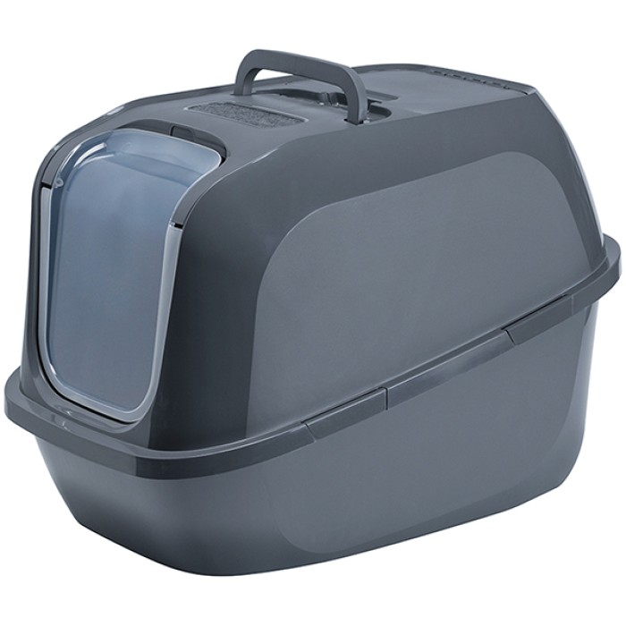 Moderna Mega Deluxe МЕГА ДЕЛЮКС туалет закритий для котів, 65,8х48,6х45,8 см, холодний сірий