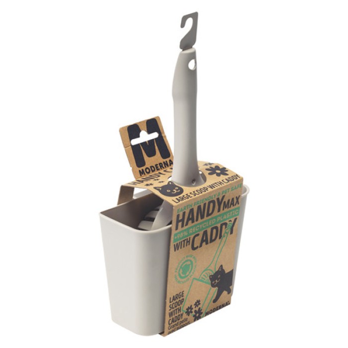 Лопатка для наполнителя Moderna Handy Max with Caddy МОДЕРНАЯ ХЕНДИ МАКС С ПОДСТАВКОЙ, теплый серый