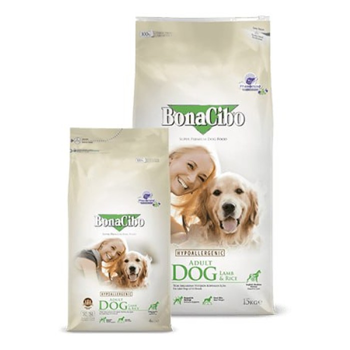 Сухий корм BonaCibo Adult Dog Lamb&Rice для собак всіх порід, ягня/рис, 4 кг